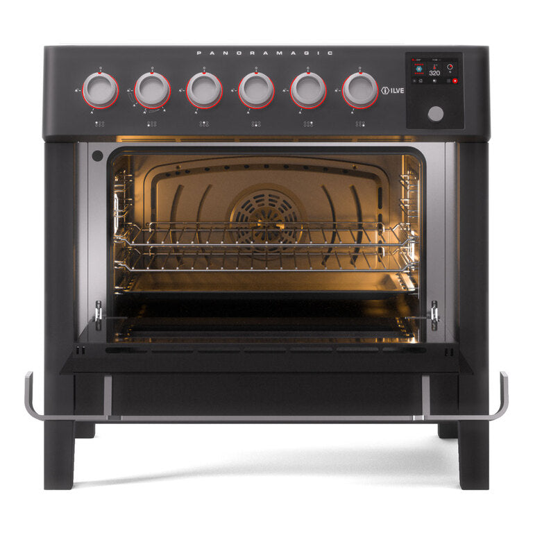 ILVE UPMI09S3MK Panoramagic 36 inch Induction Range in Matte Black