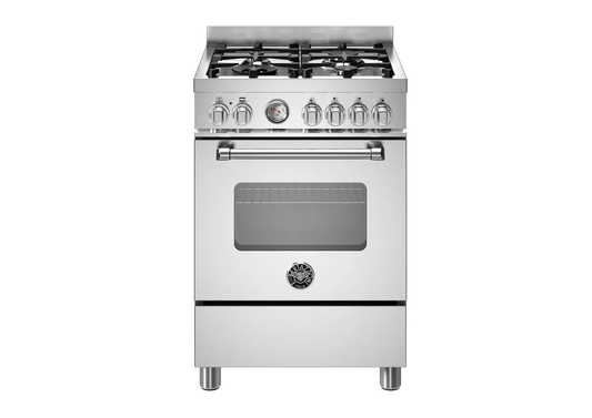 Bertazzoni 60cm Master Series Dual Fuel Range Cooker - Black - MAS64L1ENEC - My Store