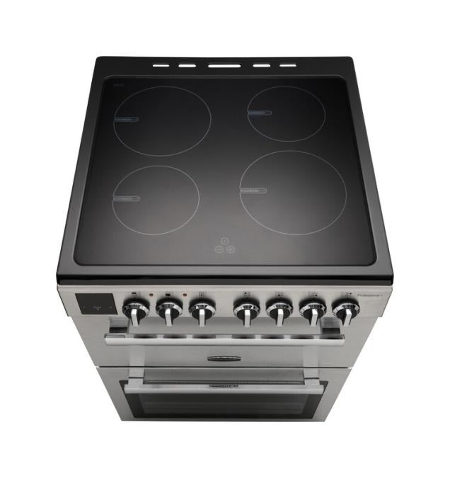 Rangemaster 60cm Professional+ Electric Cooker - Black/Stainless Steel - My Store