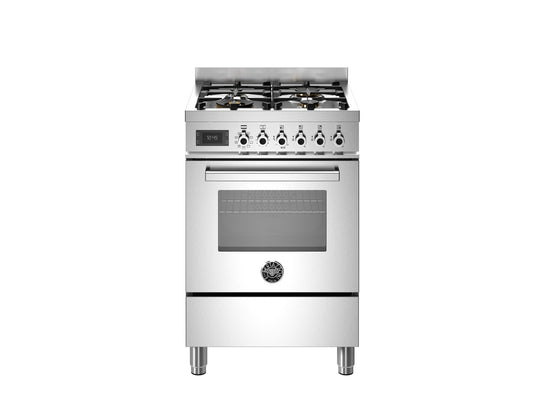 Bertazzoni 60 cm Professional Series 4 - burner Duel Fuel Range Cooker (PRO64L1EXT) - My Store
