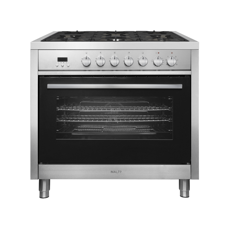 Inalto 90cm Class 2 Professional Dual Fuel Range Cooker - IR90DFSS - My Store