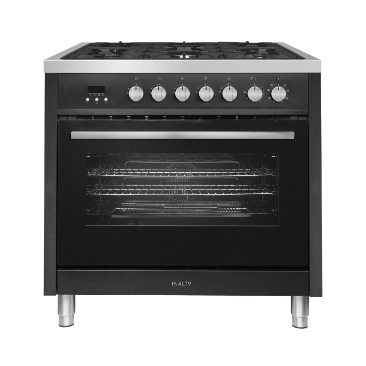 Inalto 90cm Single Dual Fuel Range Cooker - IR90DFB - My Store