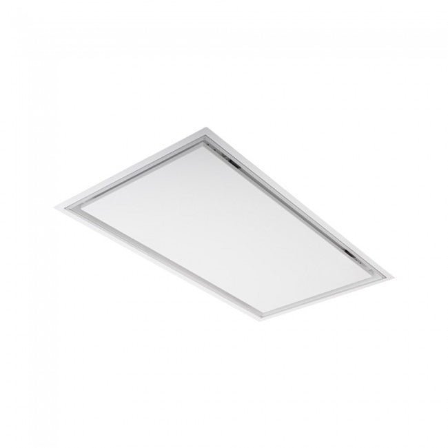 Luxair Luxair Caporra 120cm x 50cm Ceiling Cooker Hood with Powerful External Flat Roof Mounted Motor - White - My Store