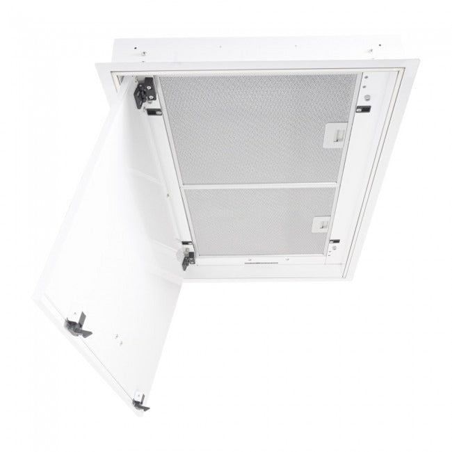 Luxair Luxair Caporra 120cm x 50cm Ceiling Cooker Hood with Powerful External Flat Roof Mounted Motor - White - My Store