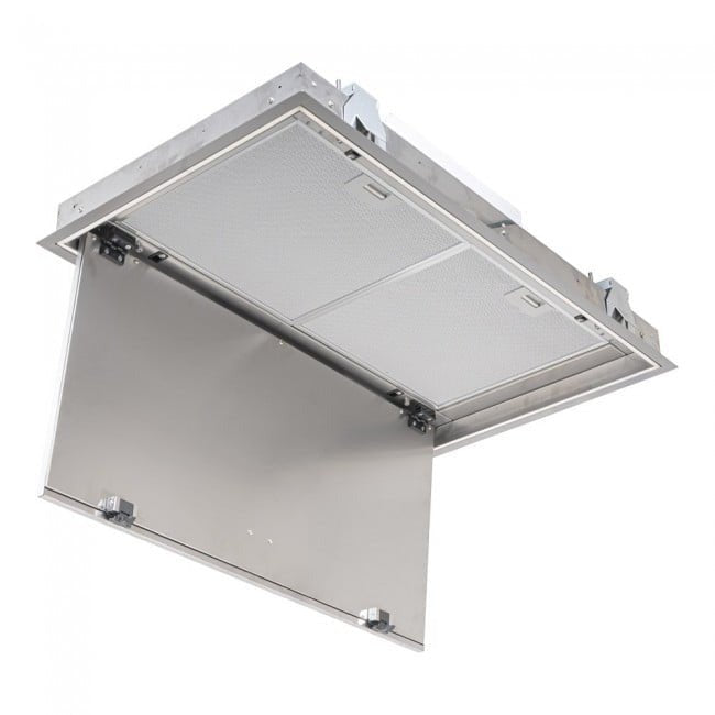 Luxair Luxair Caporra 120cm x 50cm Ceiling Cooker Hood with Powerful External Flat Roof Mounted Motor - Stainless Steel - My Store